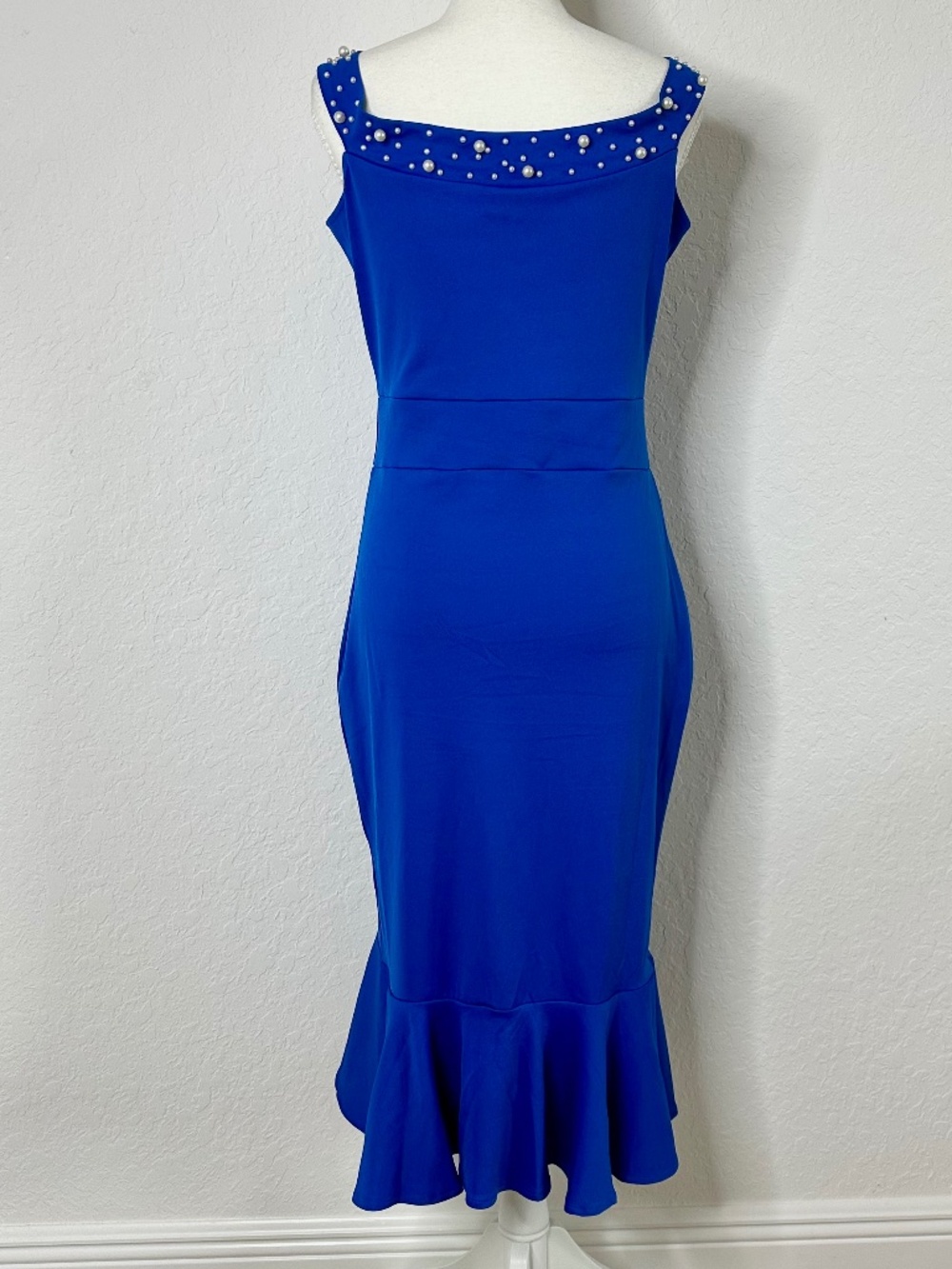 ChicMe Royal Blue Midi Bodycon Dress, Size L - Picture 7 of 12